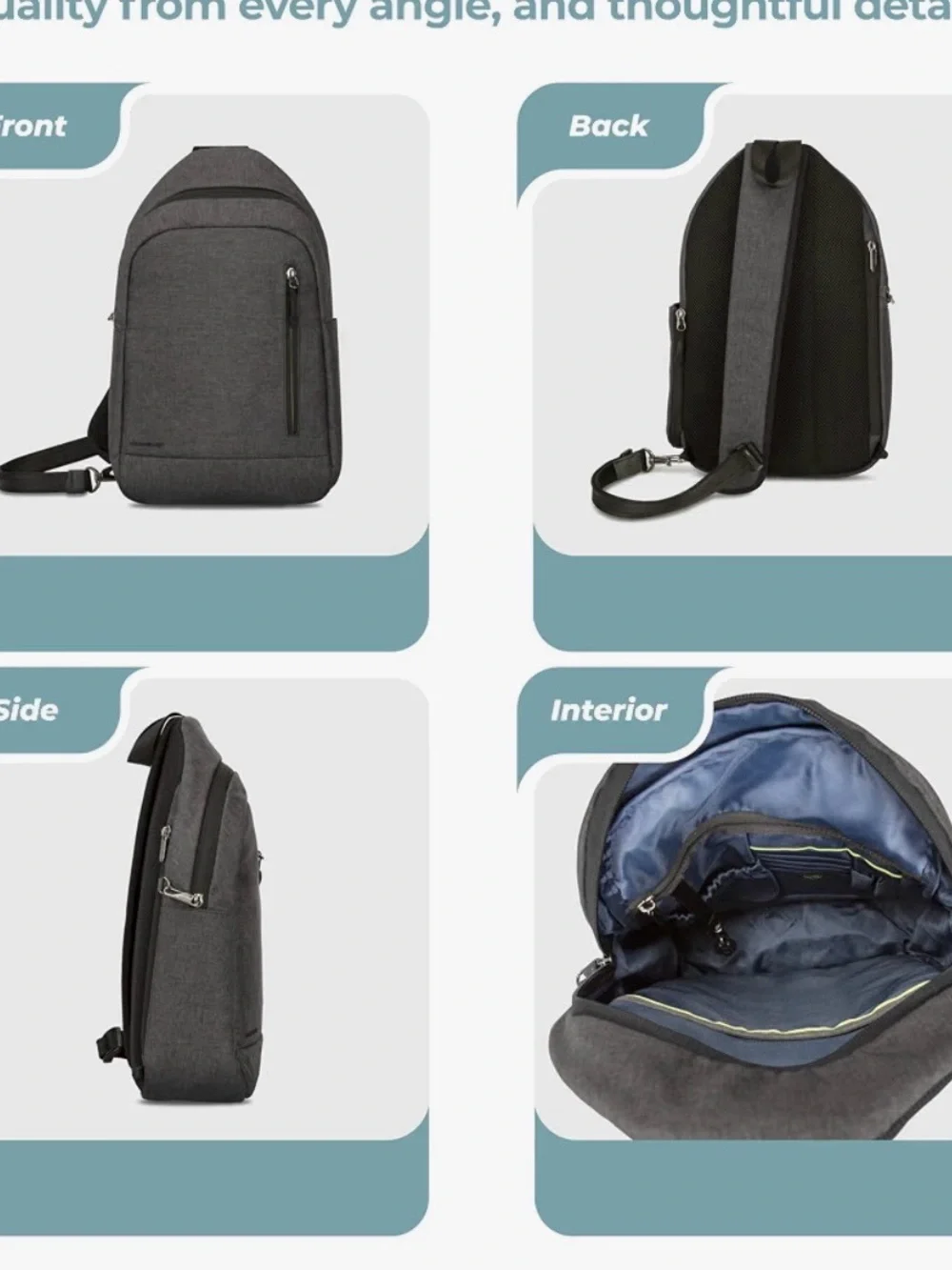 Travelon Black Sling Backpack